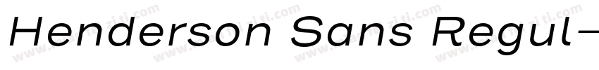 Henderson Sans Regul字体转换